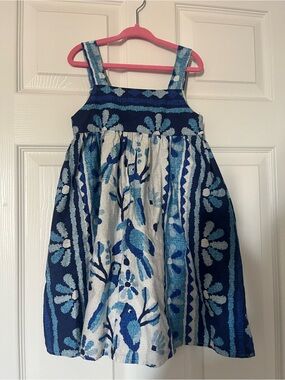 Fábula - FARM Rio for kids brand Blue Multi Floral & Bird Print Sundress